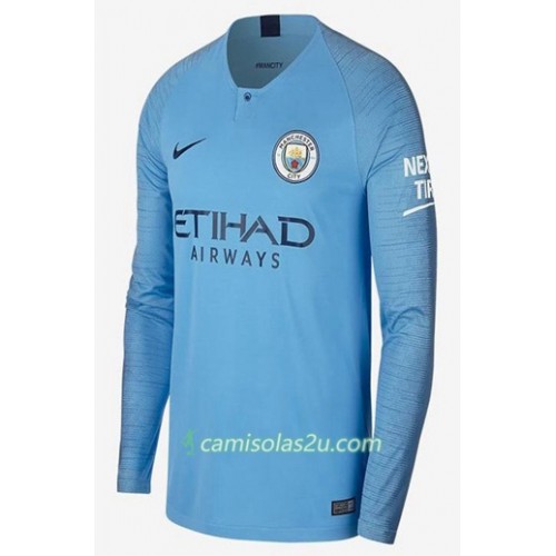 Camisolas de Futebol Manchester City Equipamento Principal 2018/19 Manga Comprida Camisolas de Futebol Manchester City Equipamento Principal 2018/19 Manga Comprida